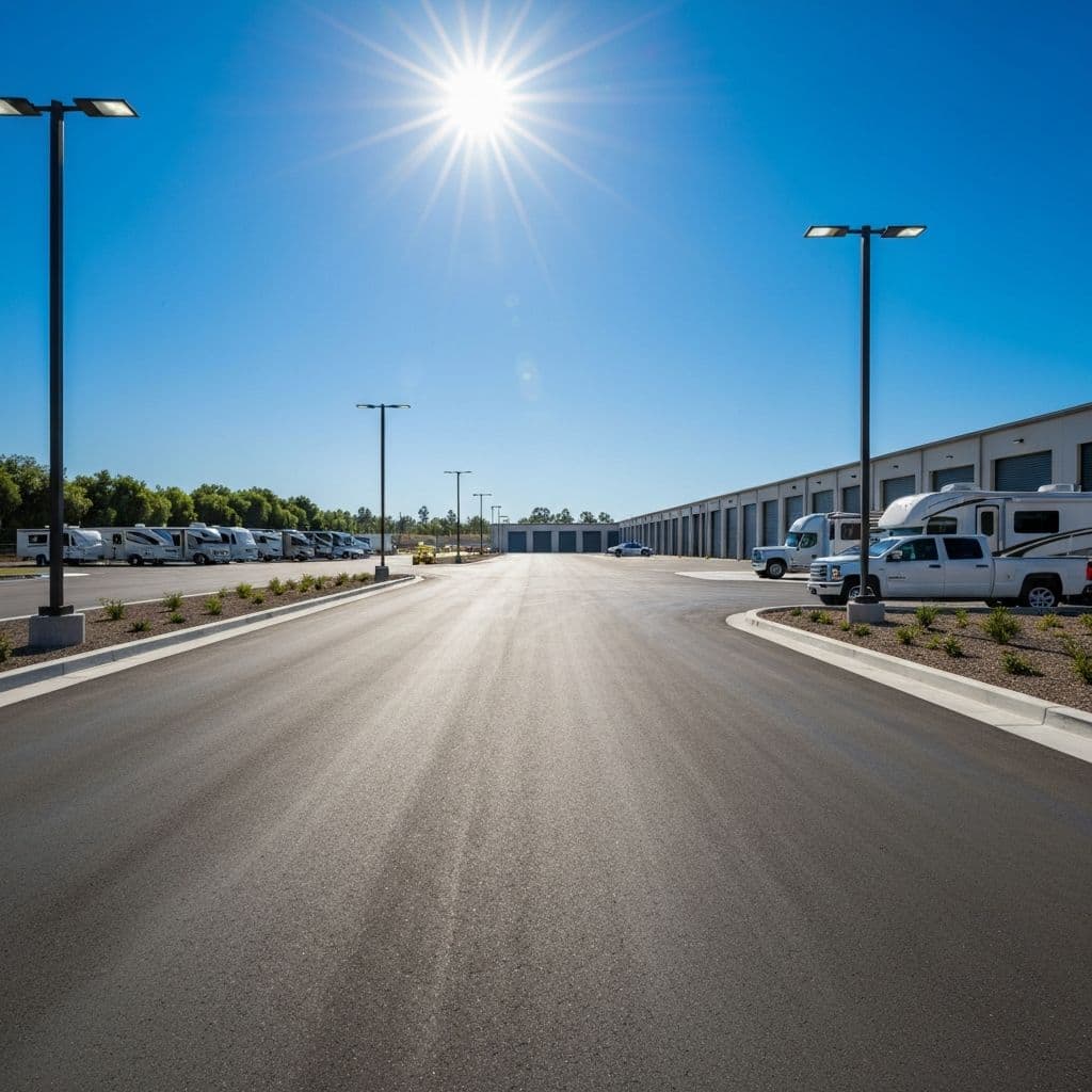Driveway access with large vehicle and trailer